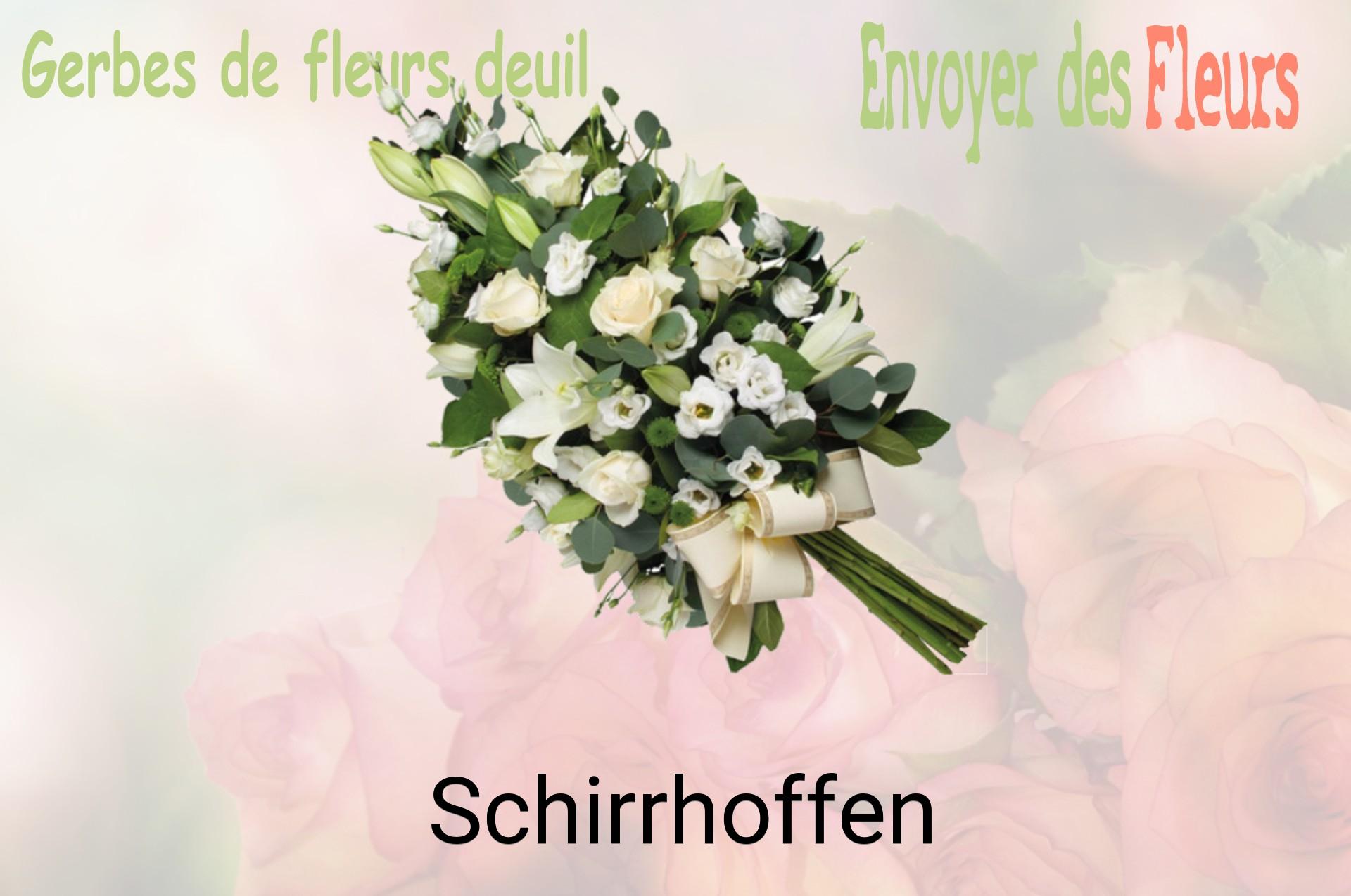 Gerbe de fleurs de deuil livrée à Schirrhoffen